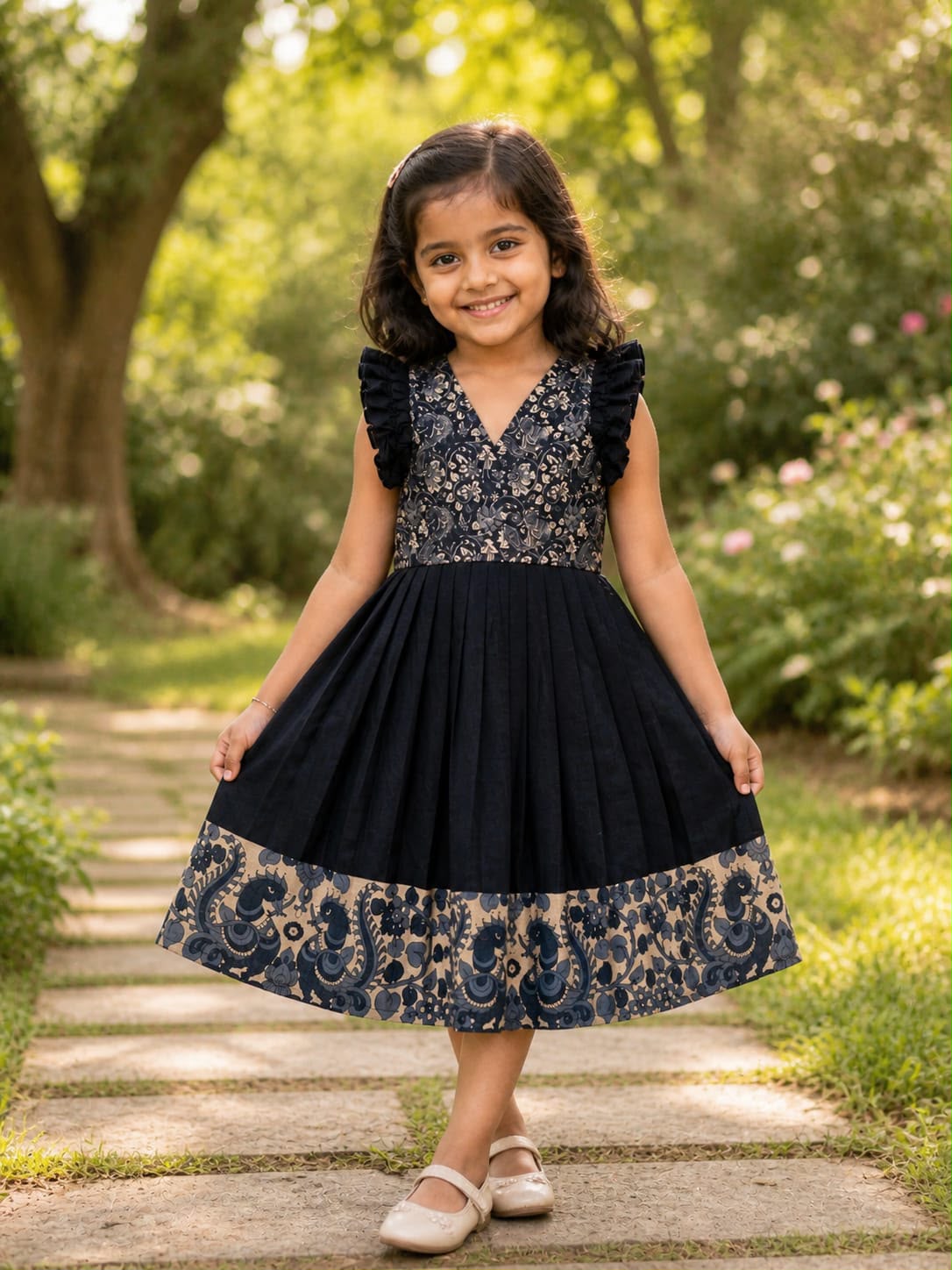 Ira Kalamkari-Inspired Festive Dress